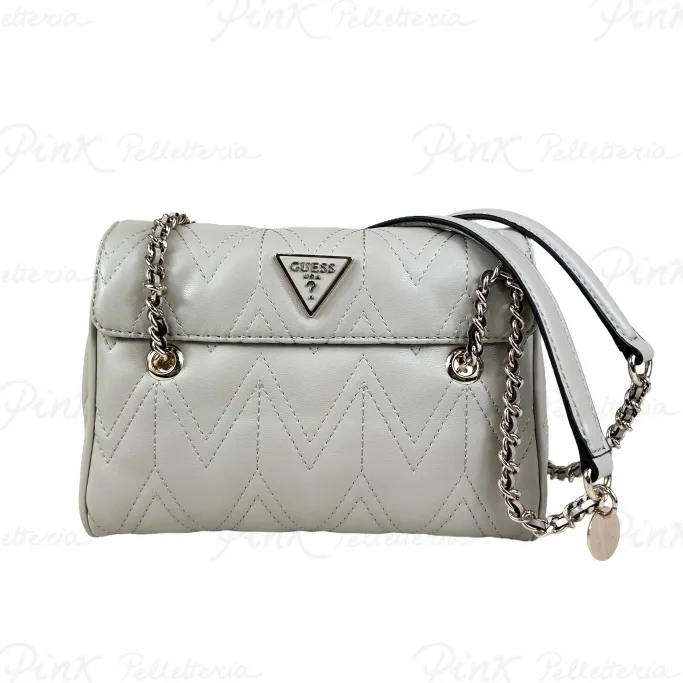 -GUESS Eda Flap Shoulder Bag HWQG9505200 TAU Taupe