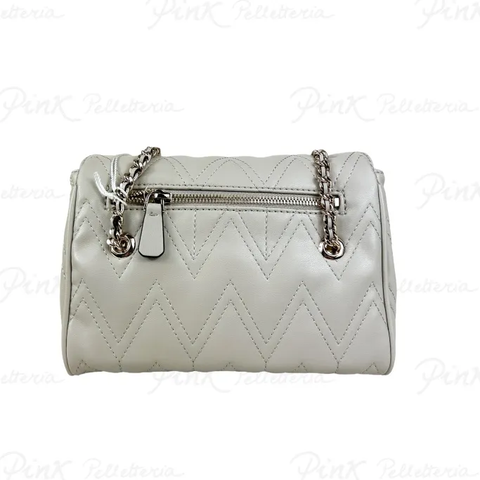 -GUESS Eda Flap Shoulder Bag HWQG9505200 TAU Taupe