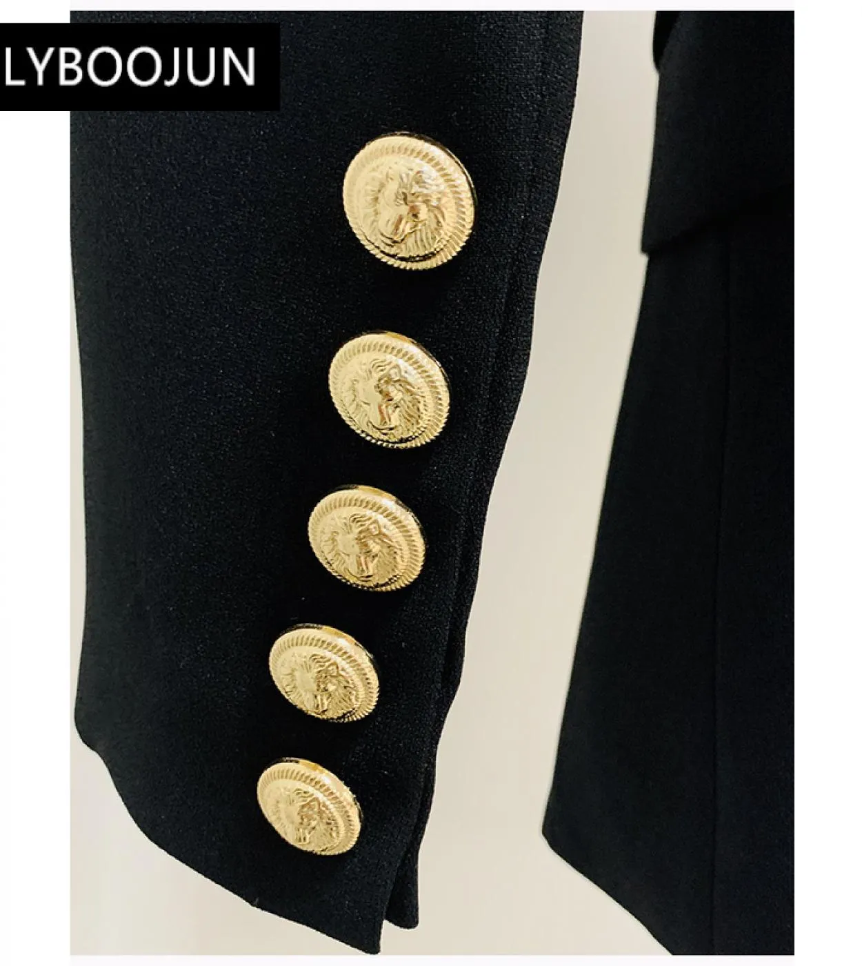 2022 Luxury Designer Runway Elegante Autunno Donna Giacca Vintage Perline Di Lusso Leone Bottoni Oro Giacca Da Donna Retrò Con