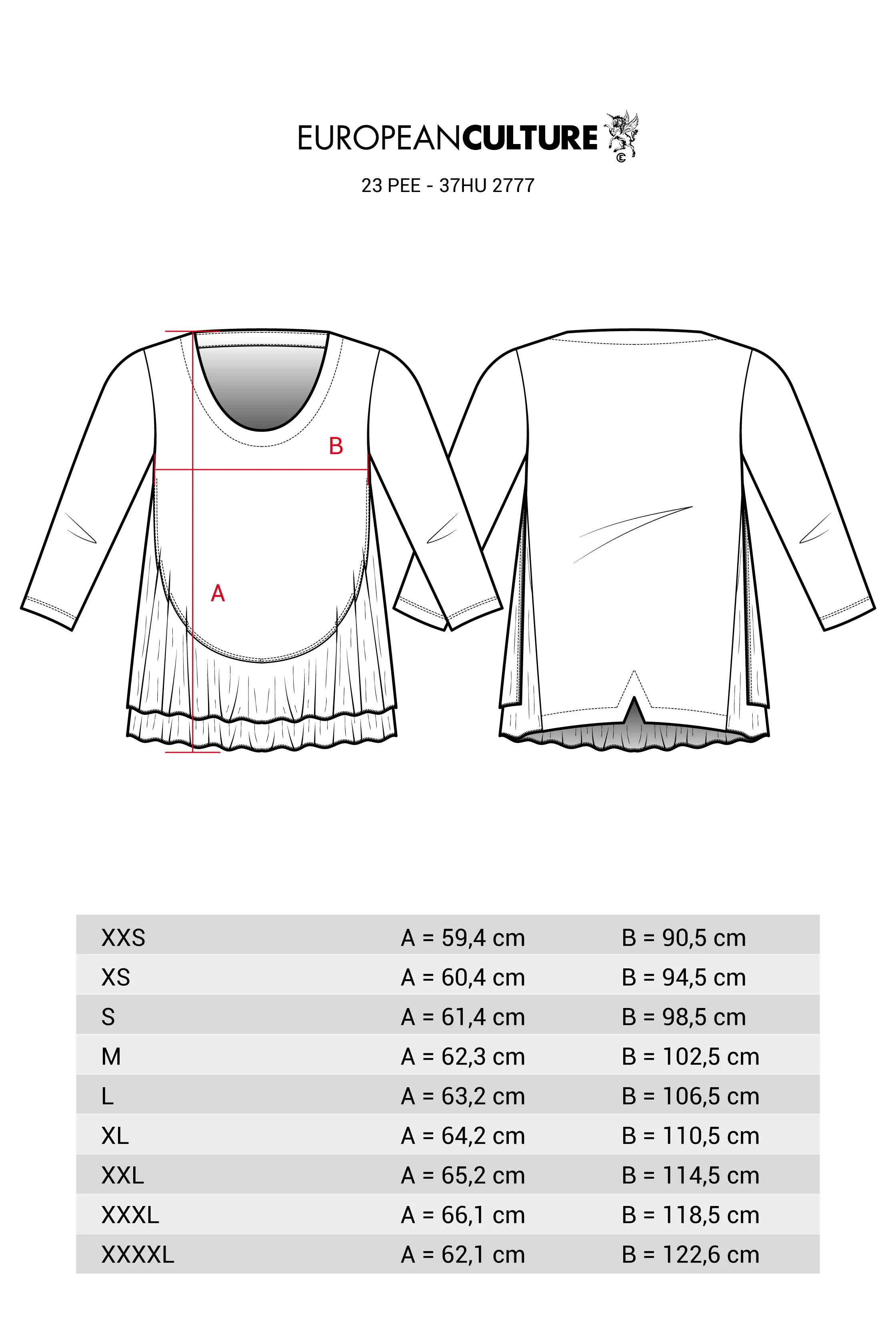 3/4 Sleeves Blouse Garment Dyed 37HU 2777