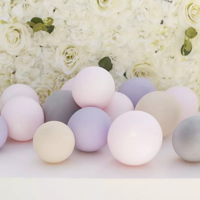 40 palloncini eco rosa viola grigio nude