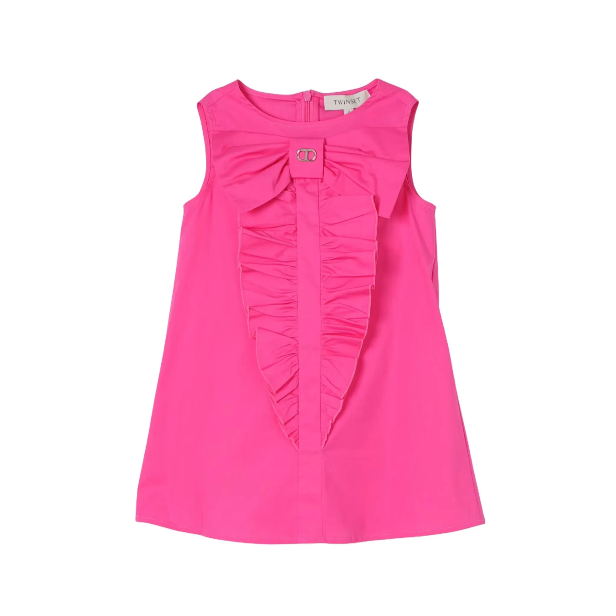 Abito Bambina Fucsia con fiocco