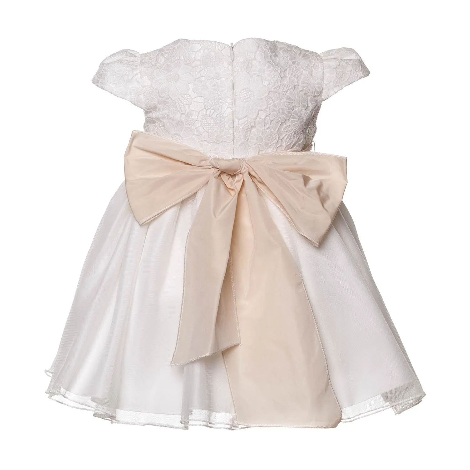 Abito Bianco Ricamato Bimba Neonata