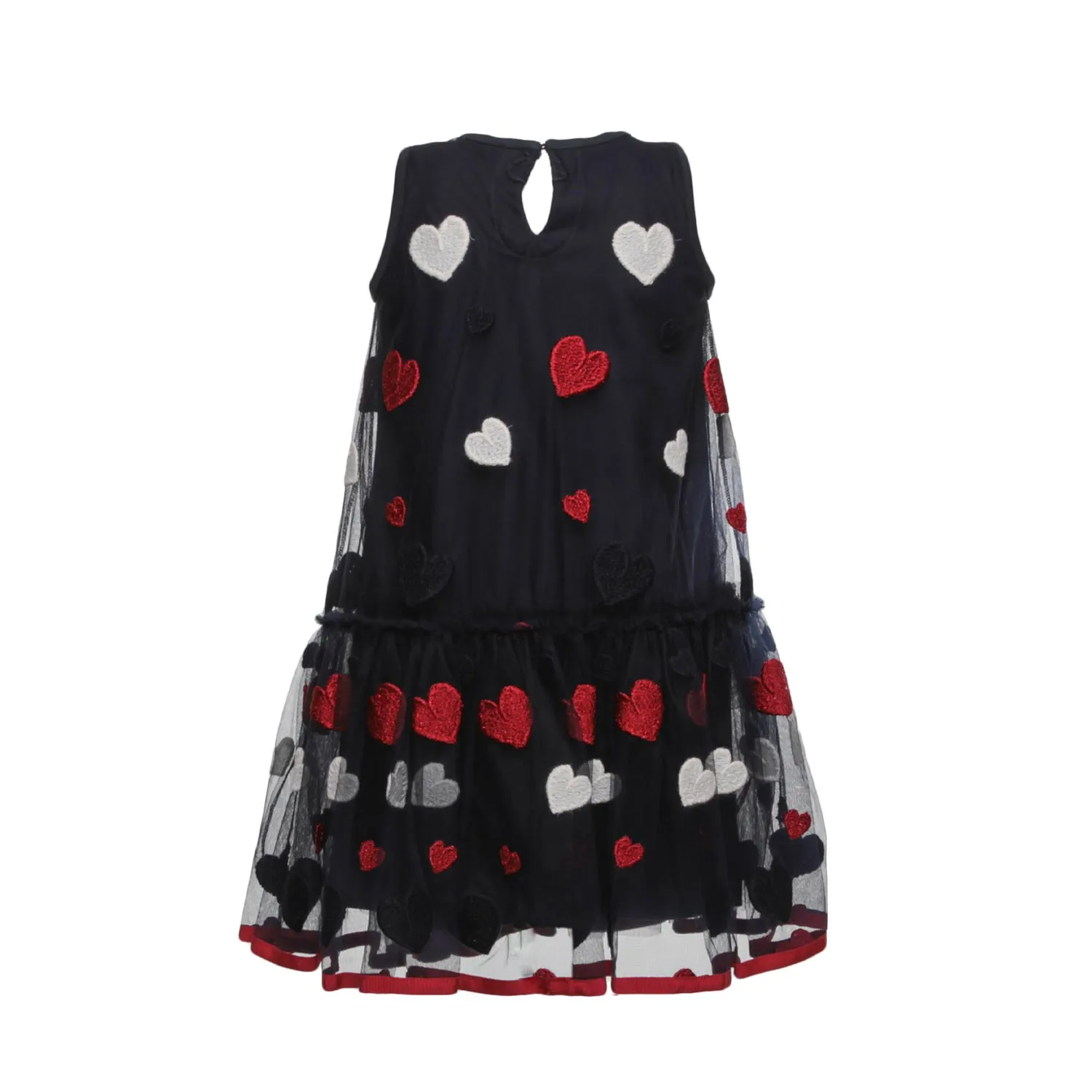 Abito Blu Cuori Bambina
