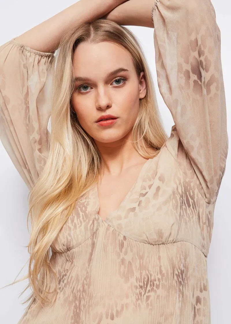 Abito con stampa animalier