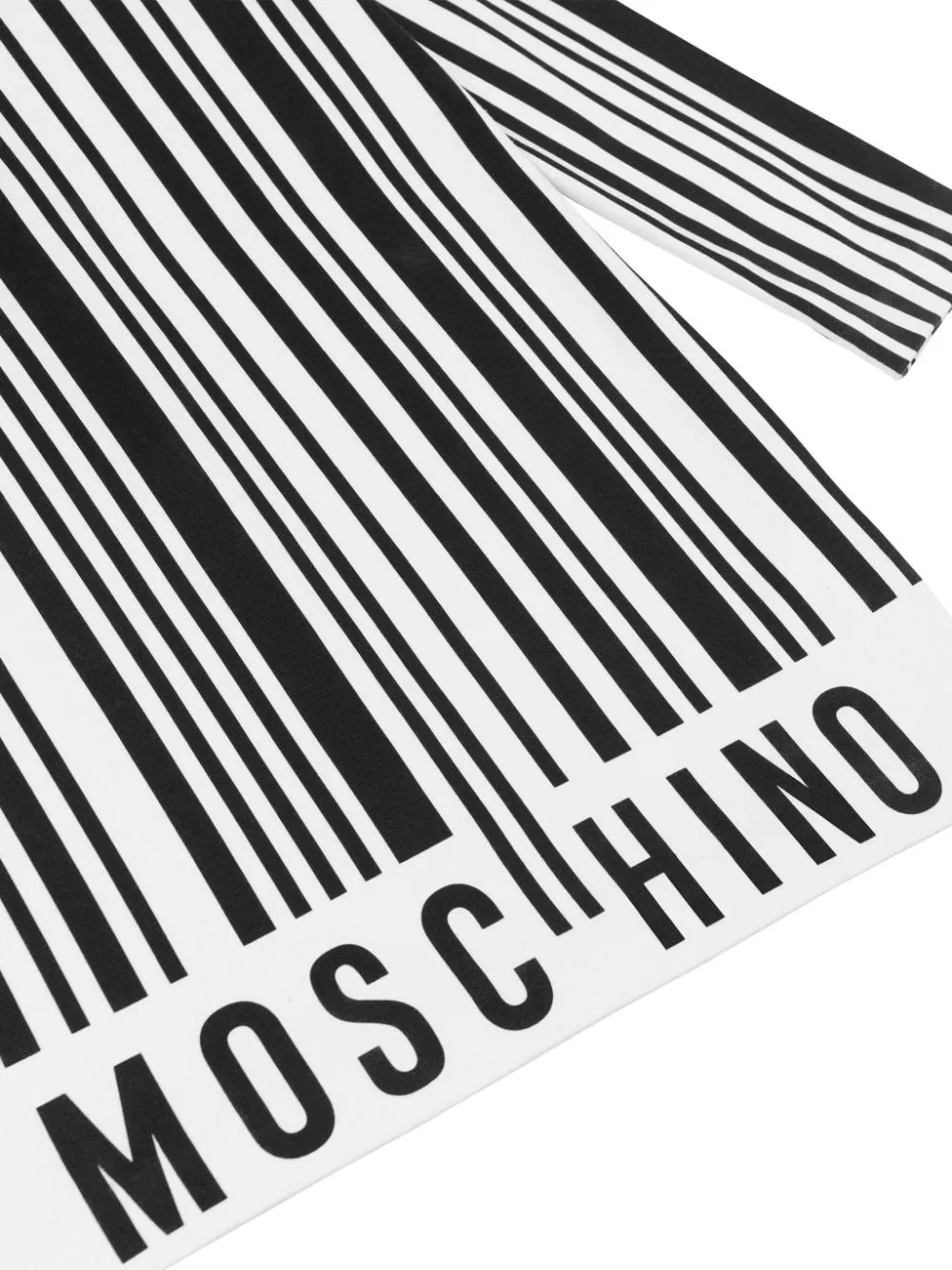 Abito con stampa broccata per bambina Moschino Kids bianco con girocollo