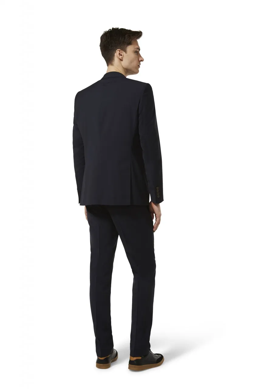 Abito digel blu scuro vestibilità slim fit lana elasticizzata