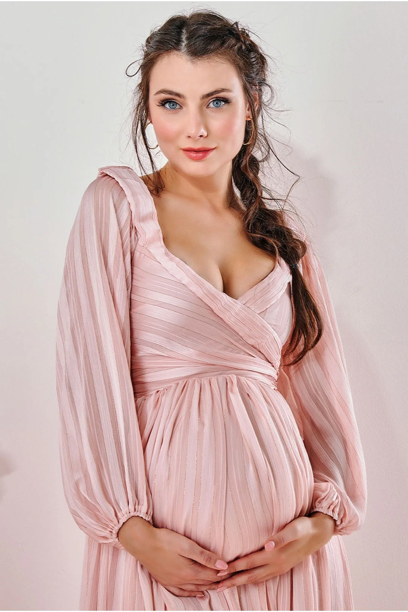 Abito Maxi Avvolgente Blu da Cerimonia – Elegante e Leggero per l’Estate