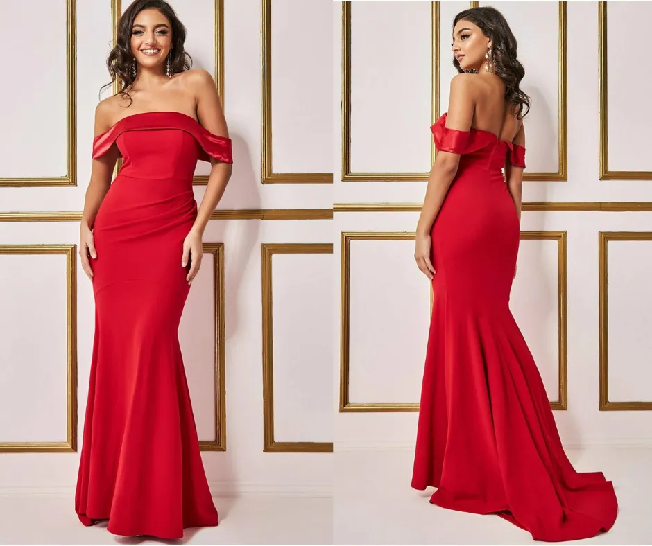 Abito Maxi Goddiva in Scuba Crepe con Fascia in Raso – Riscopri l’Eleganza in Scuba Crepe e Satinato – Ora a u