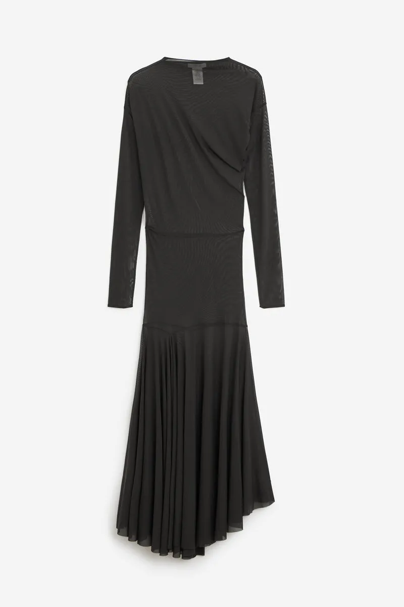 Abito TRANSPARENT DRESS in cotone marrone