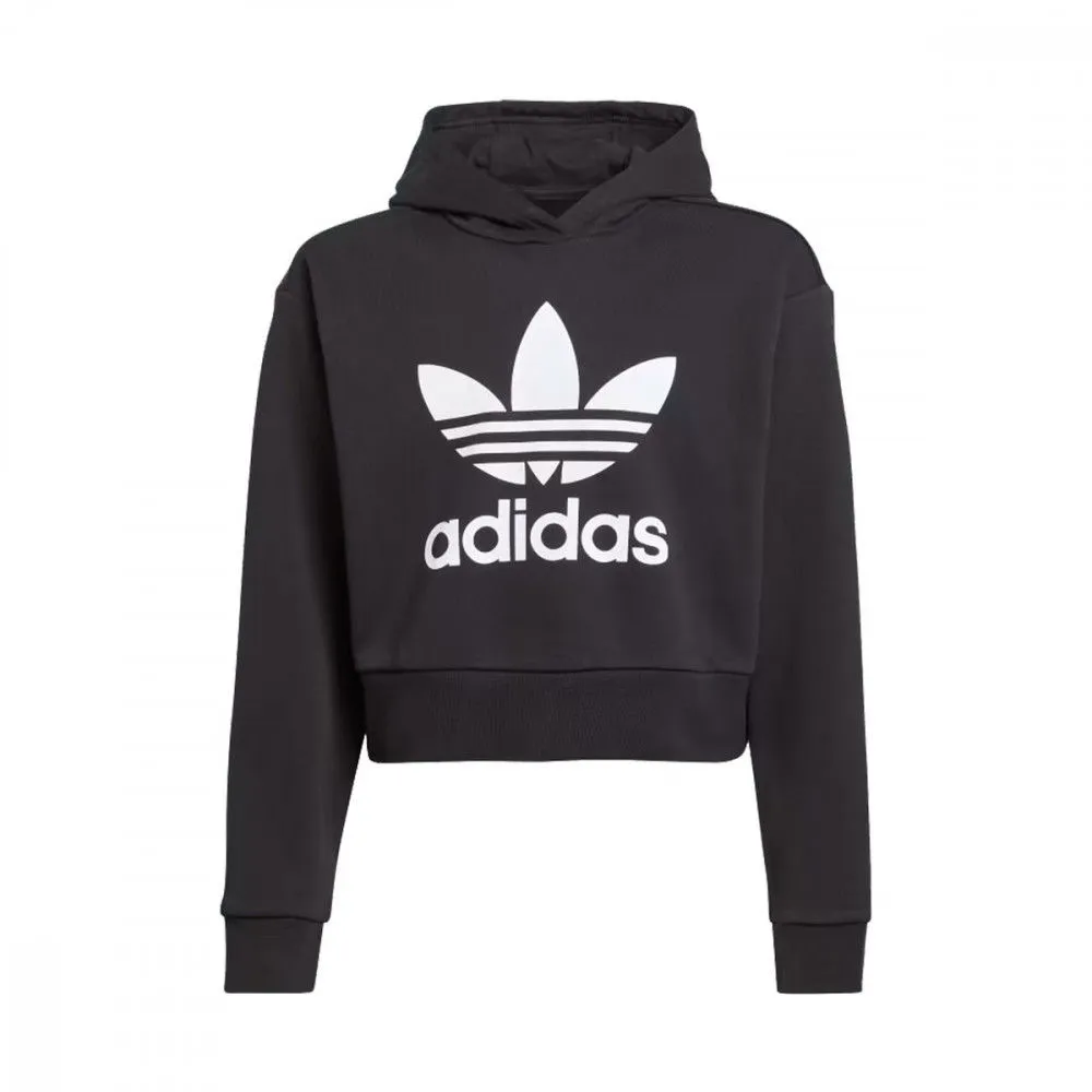 ADIDAS ORIGINALS FELPA CON CAPPUCCIO CROP TREFOIL BAMBINA