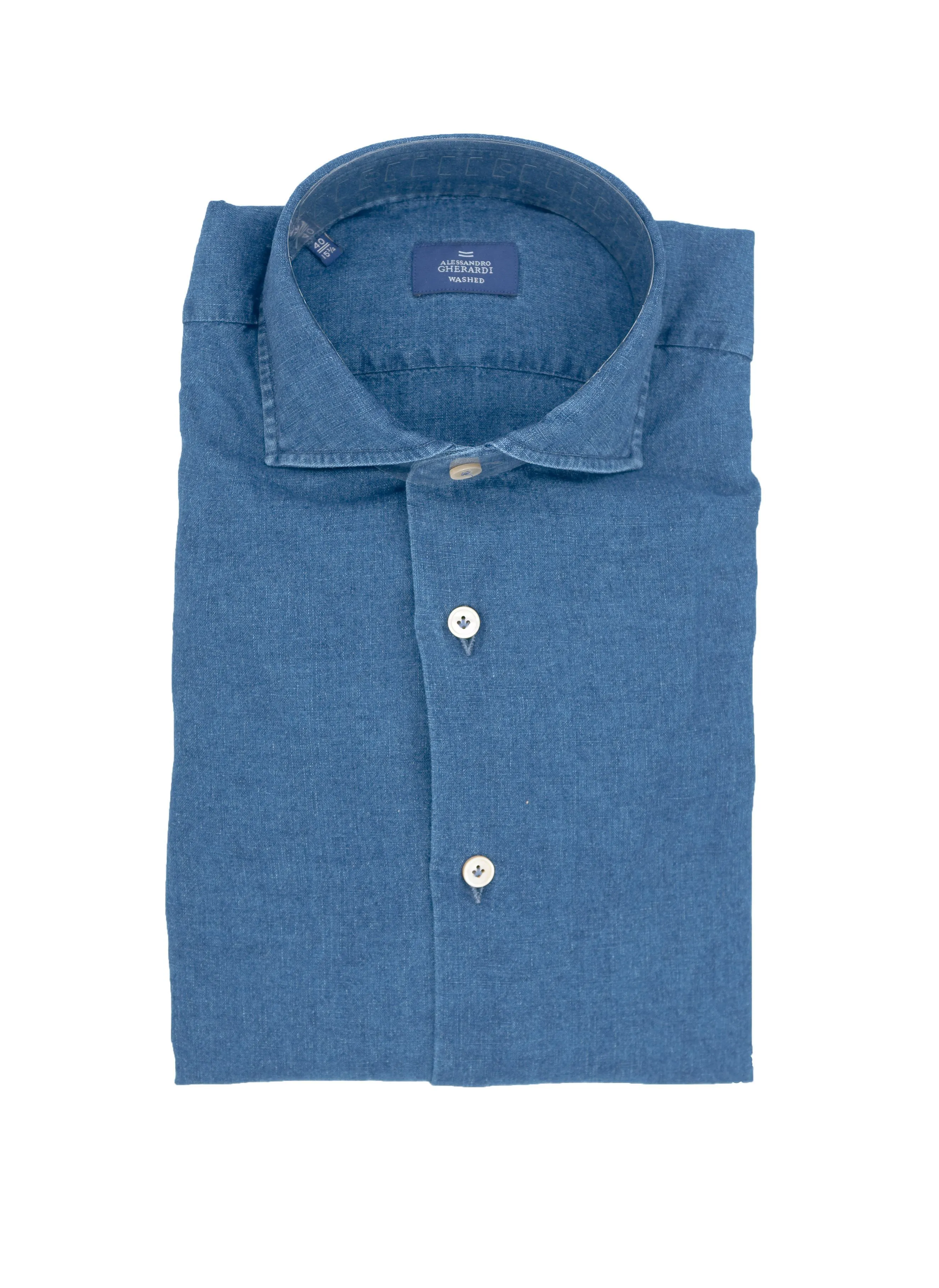 Alessandro Gherardi  Camicia jeans Lino e Cotone     