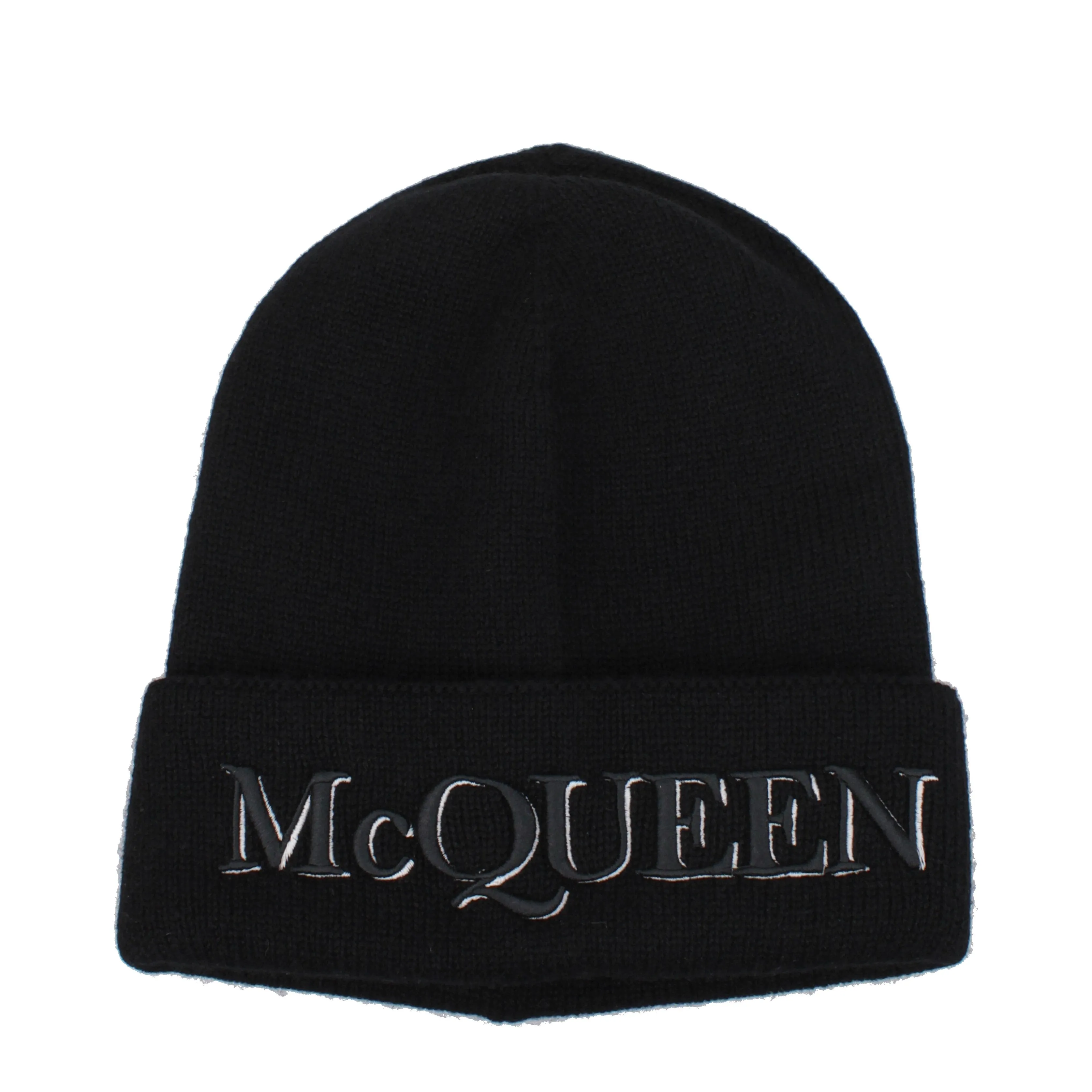 Alexander McQueen Cappelli Uomo Cashmire Nero/Nero