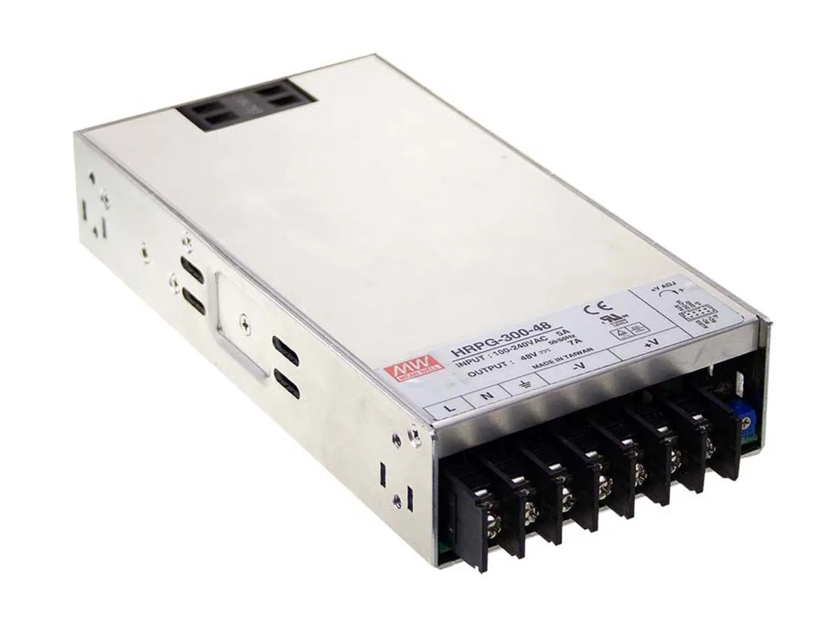 Alimentatore switching MEAN WELL HRPG-300-48RS, 336W, ingresso 120 → 370 V dc, 85 → 264 V ac, uscita 48V