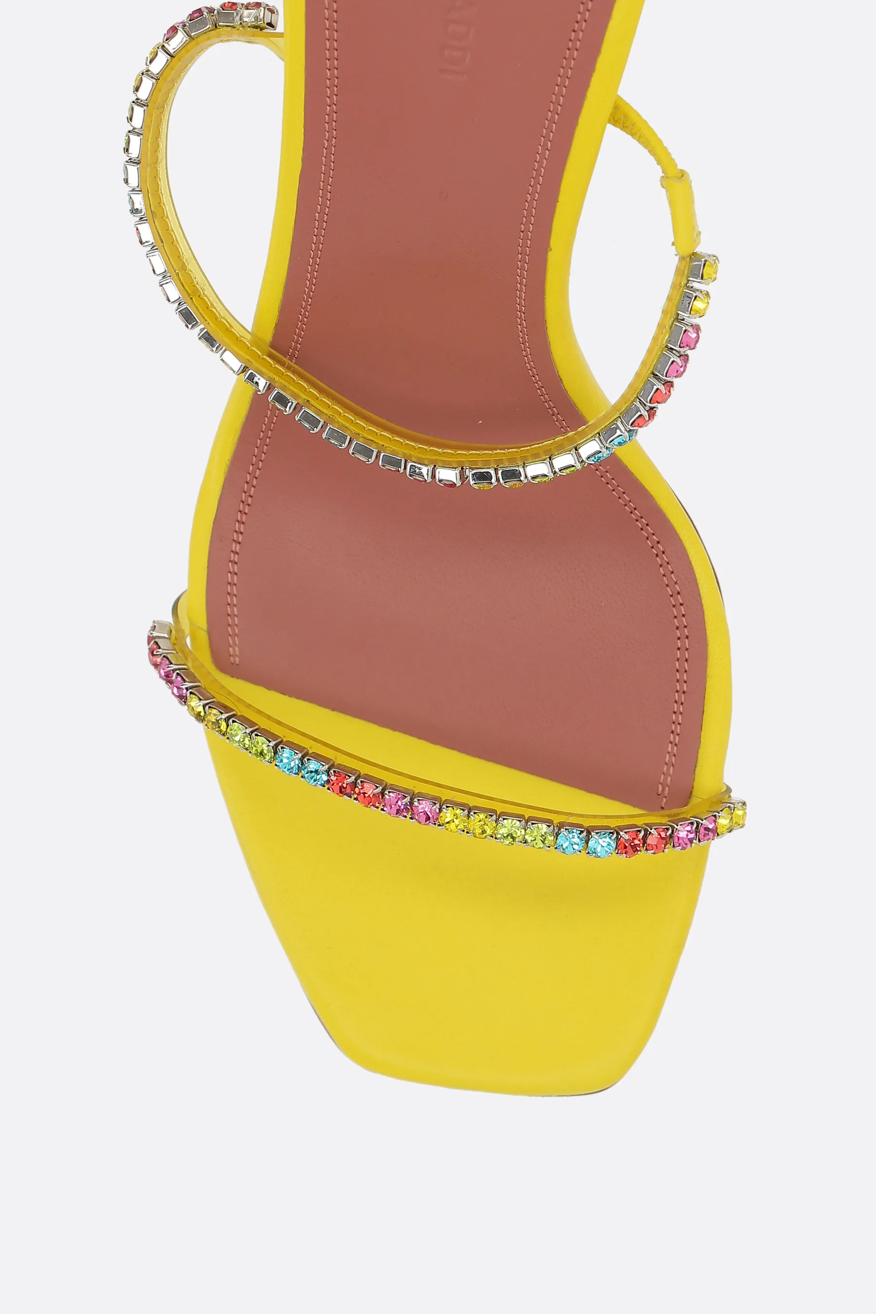 AMINA MUADDI sandalo mule Gilda in pelle liscia e PVC