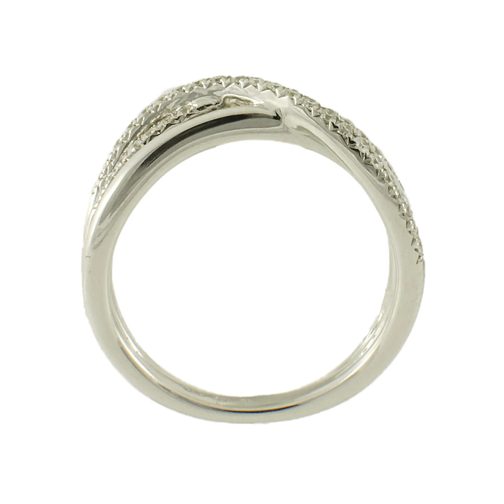 ANELLO IN ORO BIANCO E DIAMANTI CT 0,33 MIS 15
