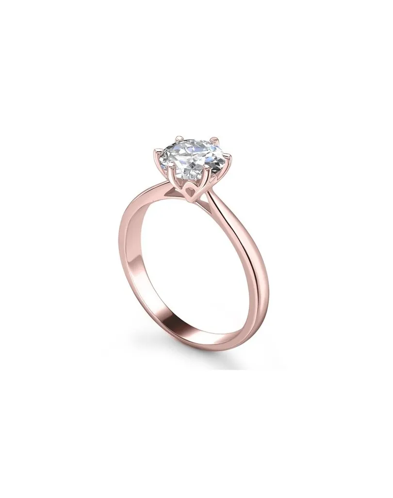 Anello Solitario di Fidanzamento in Oro Rosa con Diamante Carati 0,30 SG74761