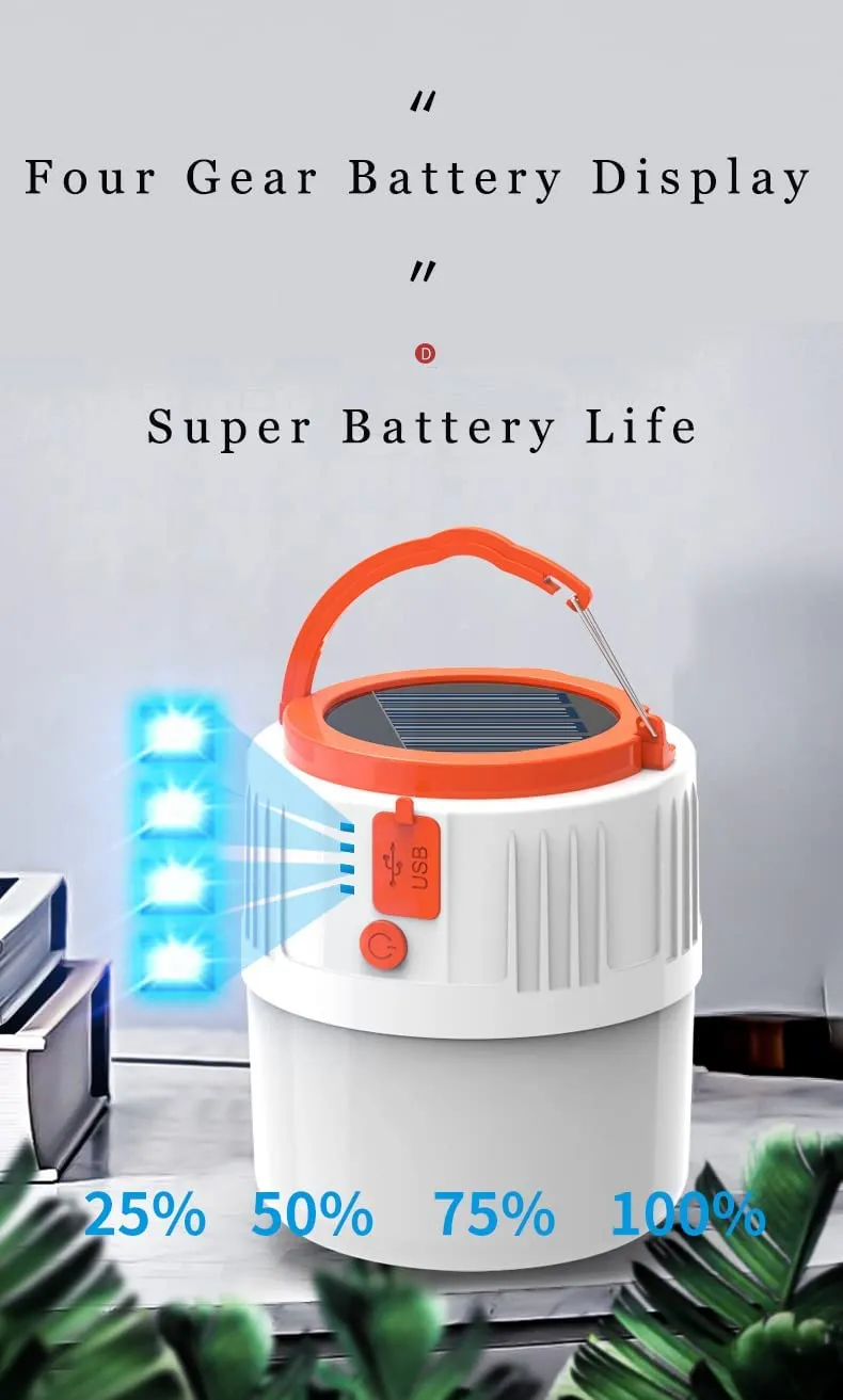 AUELEK - Lanterna da campeggio, ricaricabile tramite USB, con telecomando, 1000 lumen, 5 modalità, luce di emergenza, multifunzi