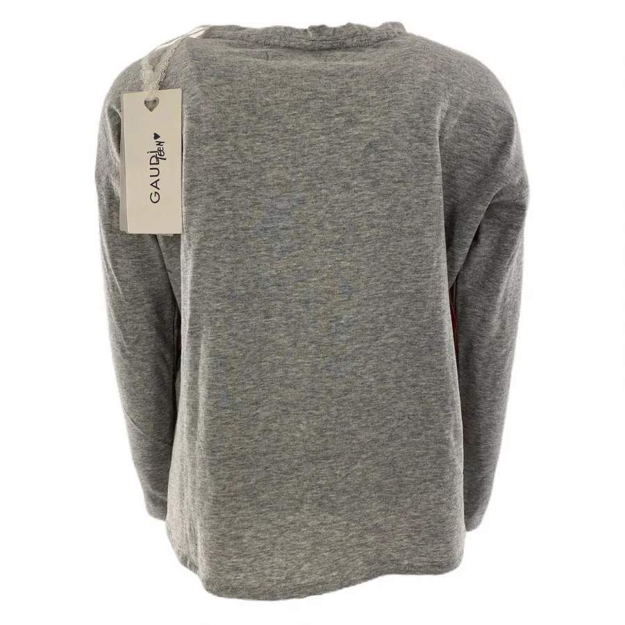 B47 maglia bimba girl GAUDI' grey/multicolor t-shirt