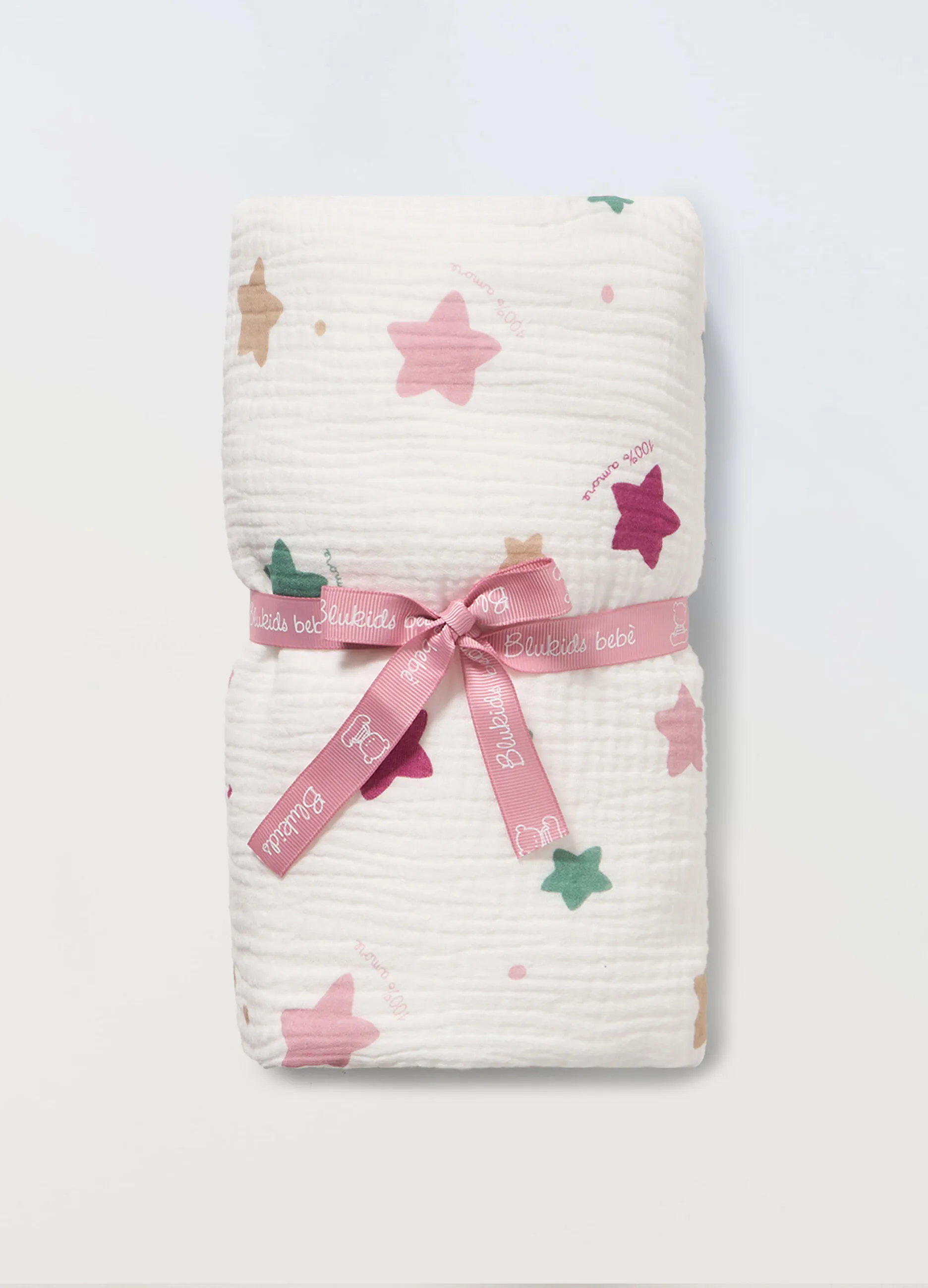 BLUKIDS  Copertina in puro cotone waffle neonata
