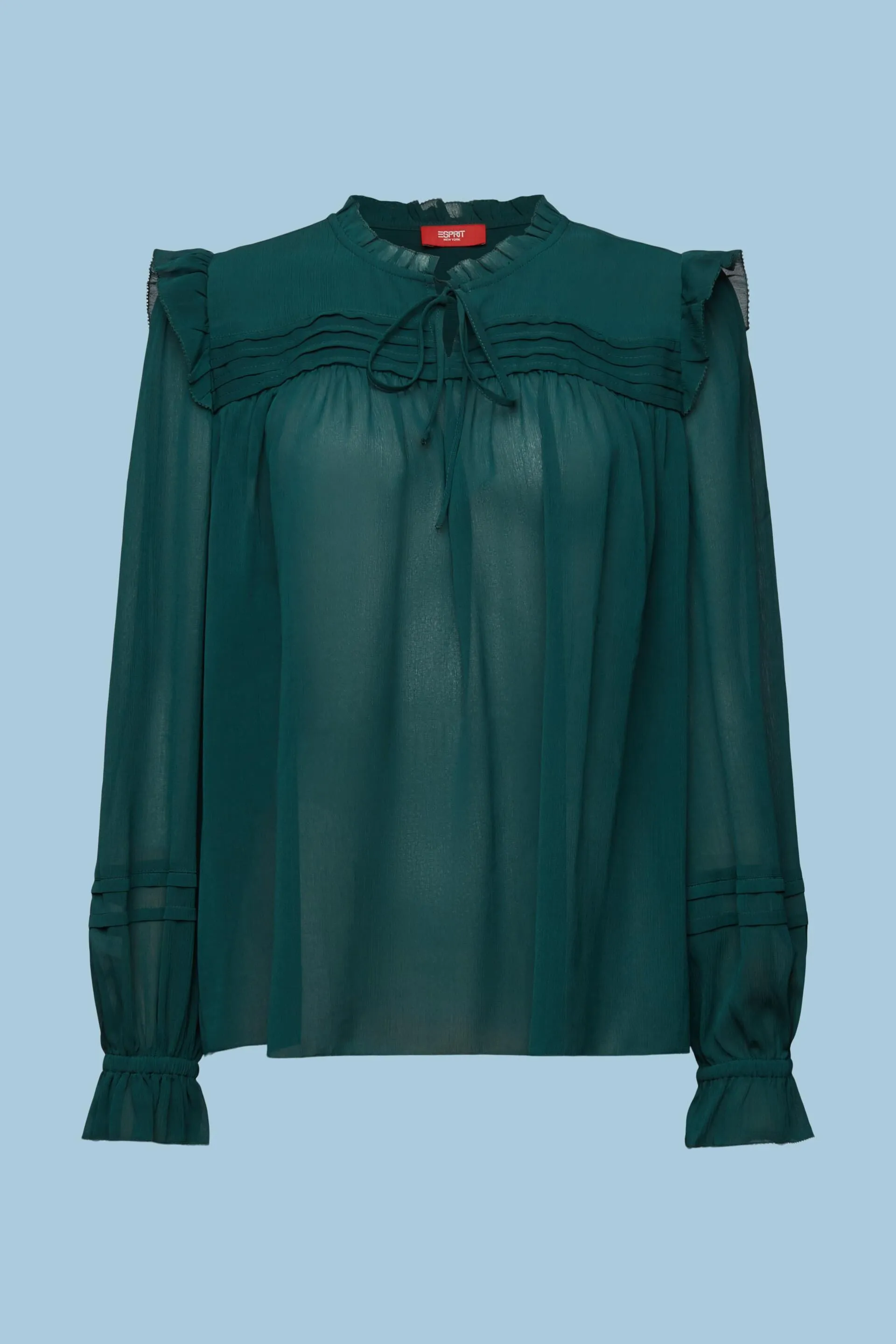 Blusa in chiffon arricciata