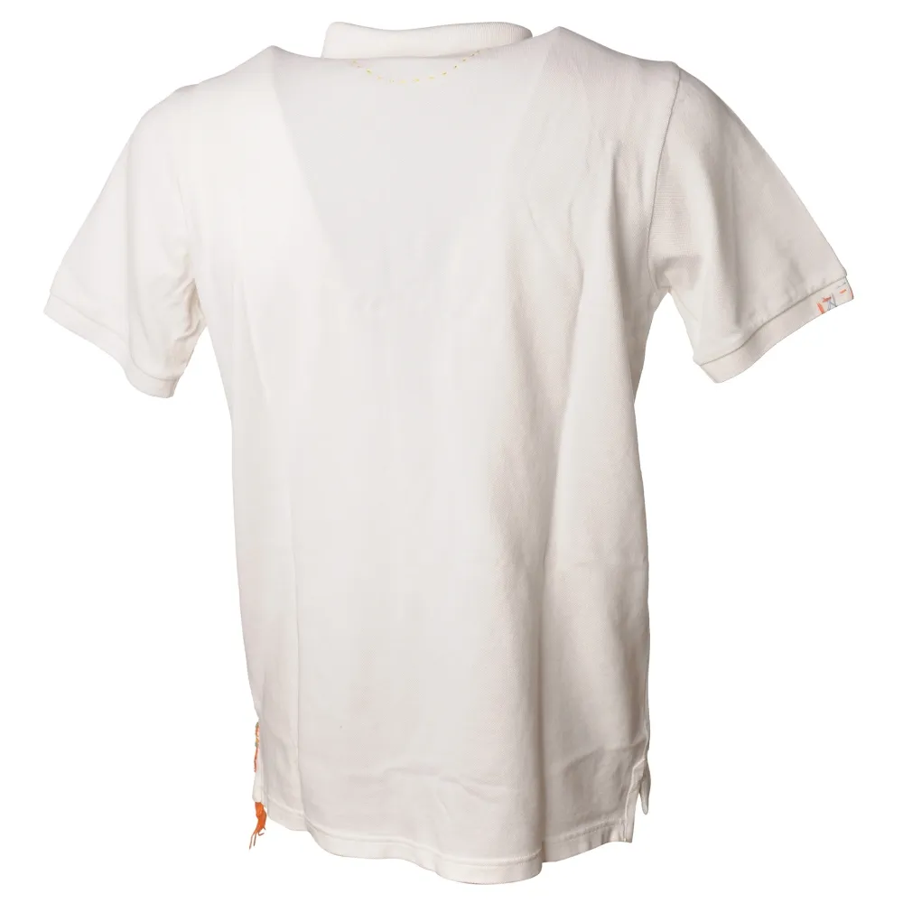 BoB Company - Polo Manica Corta con Inserto Perline - Bianco - T-Shirt - Made in Italy - Luxury Exclusive Collection