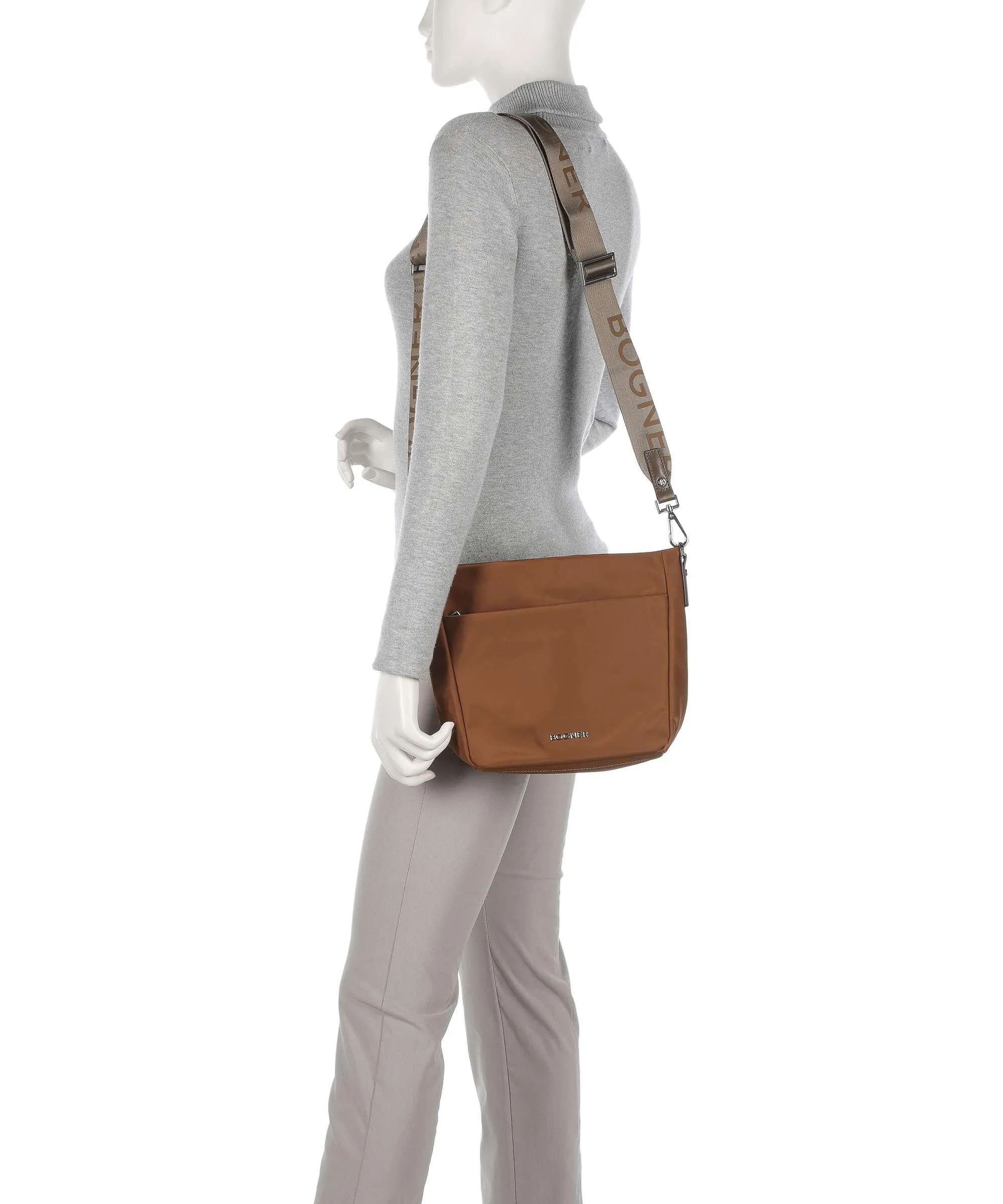  Bogner Klosters Juna Borsa a tracolla nylon marrone  