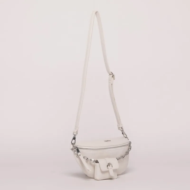 Borsa a tracolla Bianco con pochettina