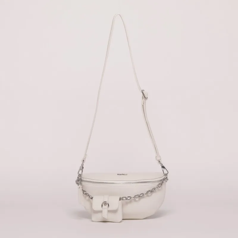 Borsa a tracolla Bianco con pochettina