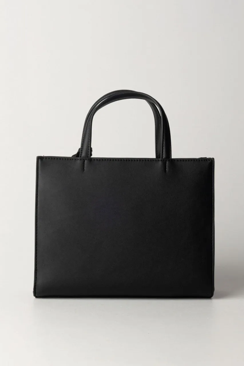 Borsa a tracolla con nappa Nero