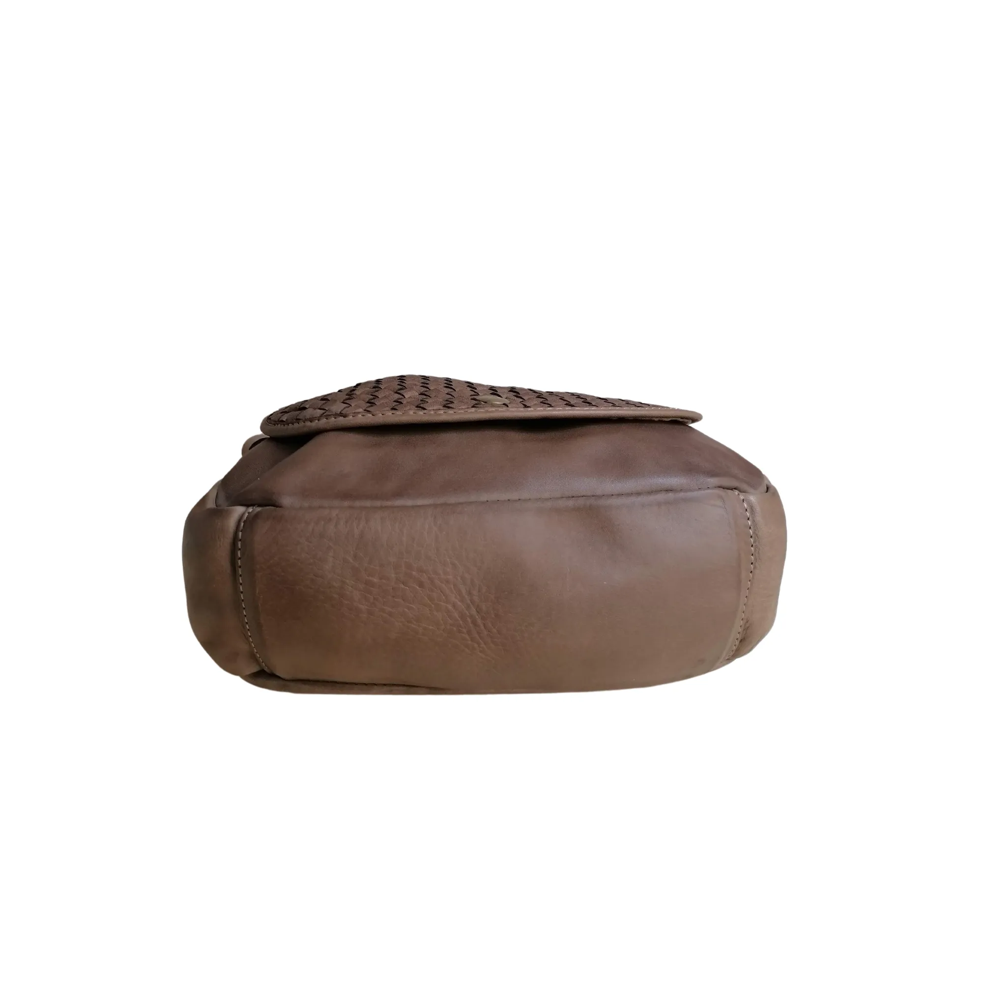 Borsa a Tracolla con Pattina in Vera Pelle Intrecciata Made In Italy SS228