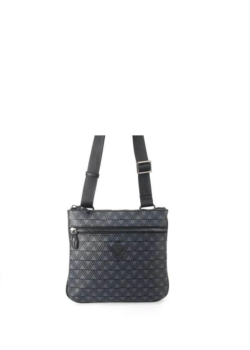 Borsa a tracolla con stampa geometrica