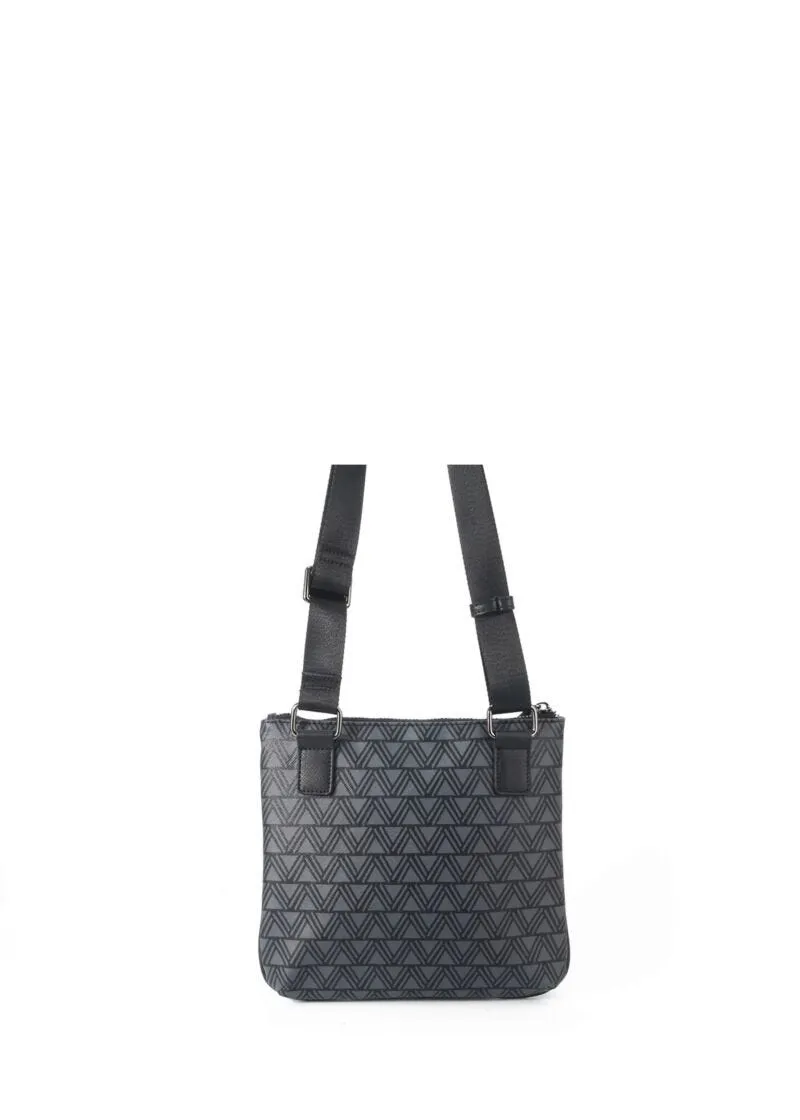 Borsa a tracolla con stampa geometrica