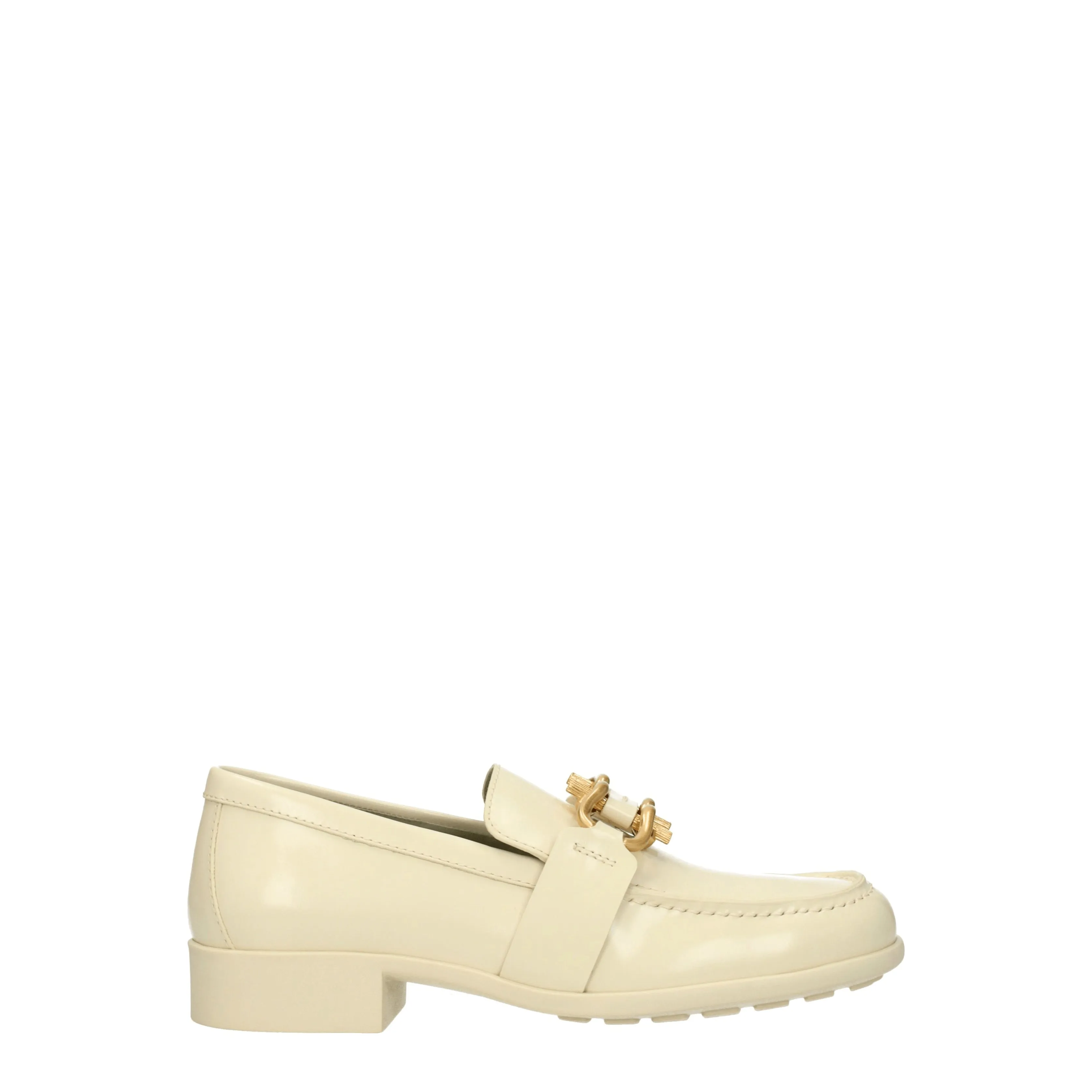 Bottega Veneta Mocassini Monsieur Donna Pelle Beige/Burro