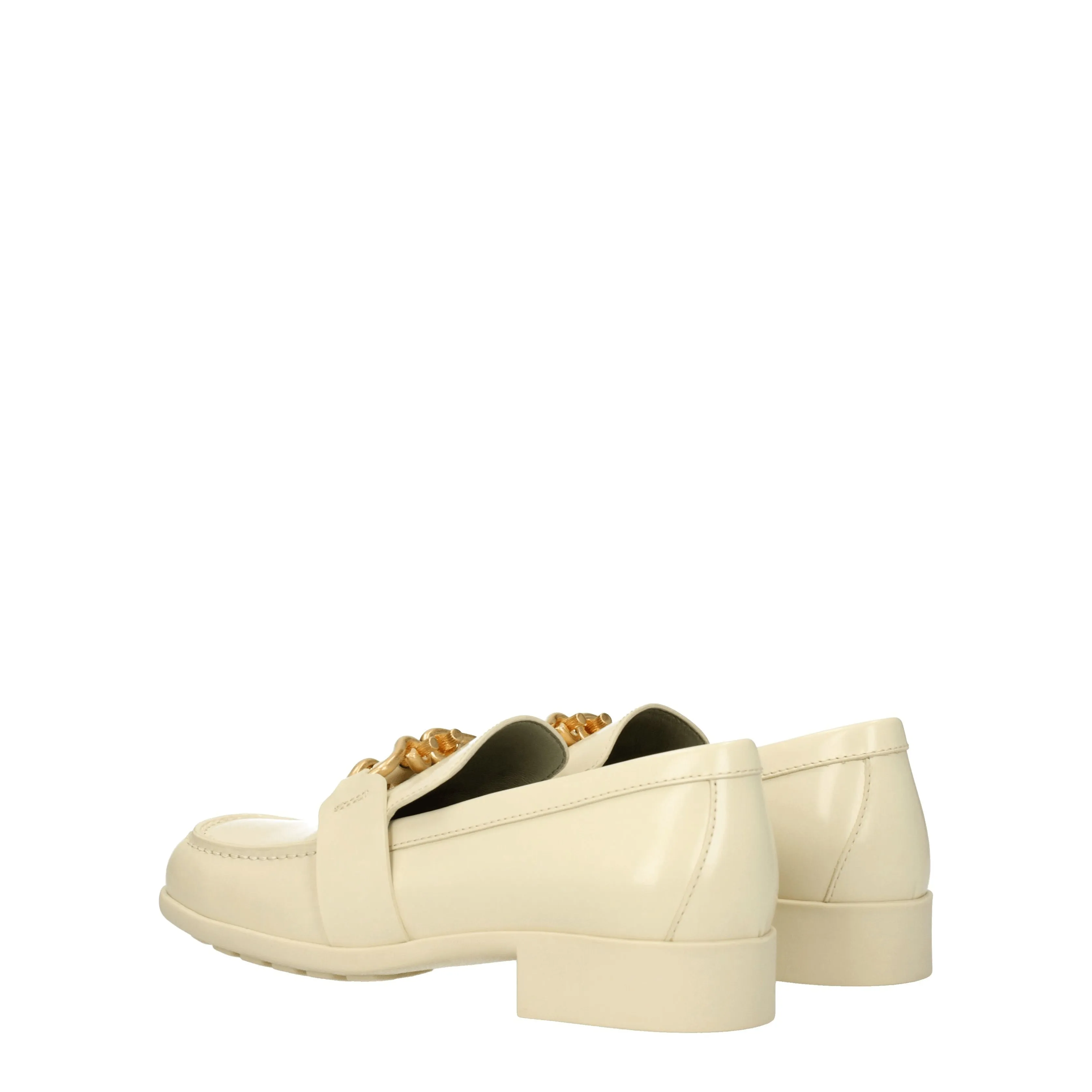 Bottega Veneta Mocassini Monsieur Donna Pelle Beige/Burro