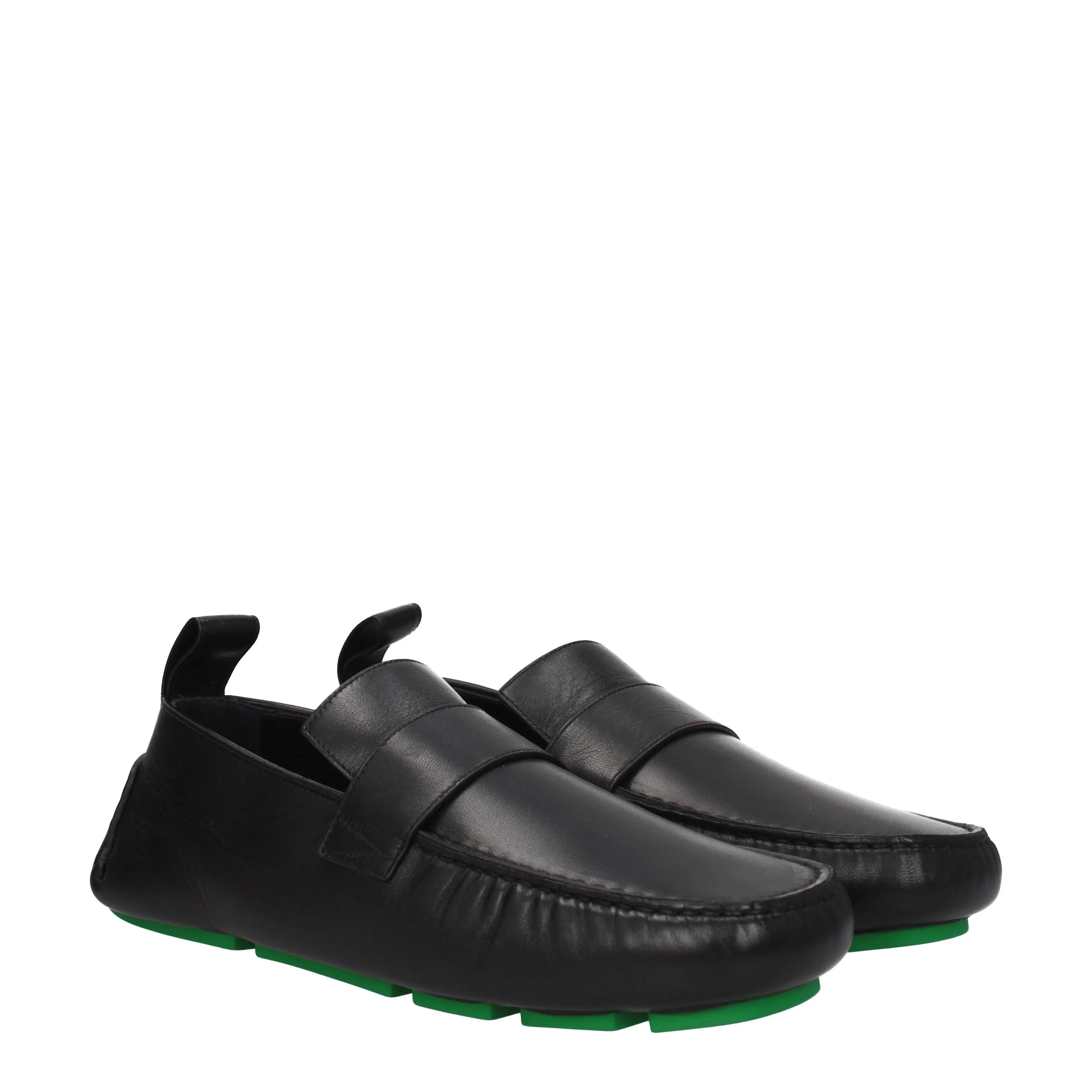 Bottega Veneta Mocassini Uomo Pelle Nero/Parrocchetto