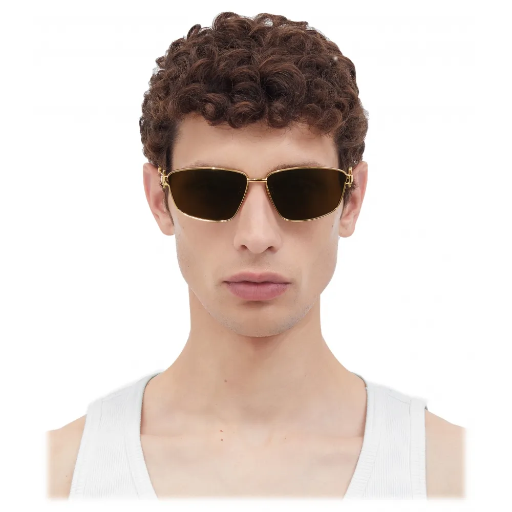 Bottega Veneta - Occhiali da Sole Turn Quadrati - Oro Marrone - Occhiali da Sole - Bottega Veneta Eyewear