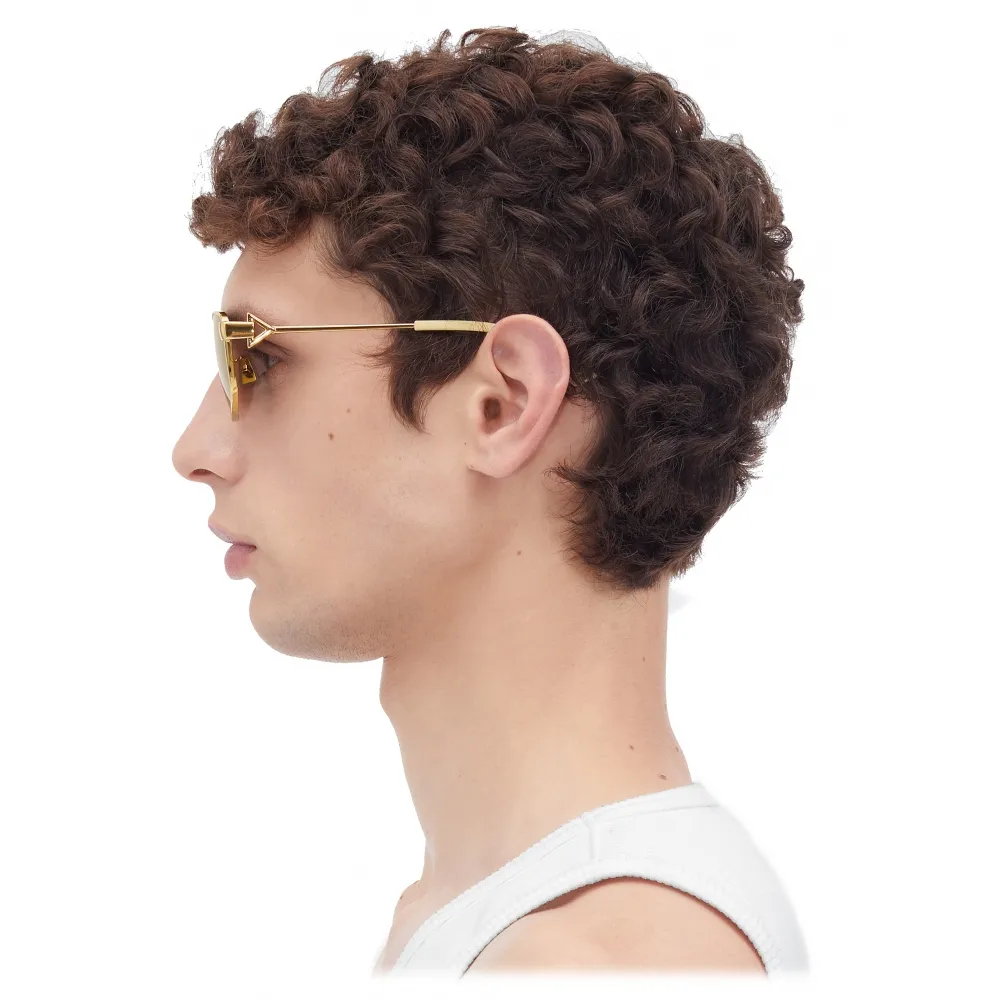 Bottega Veneta - Occhiali da Sole Turn Quadrati - Oro Marrone - Occhiali da Sole - Bottega Veneta Eyewear