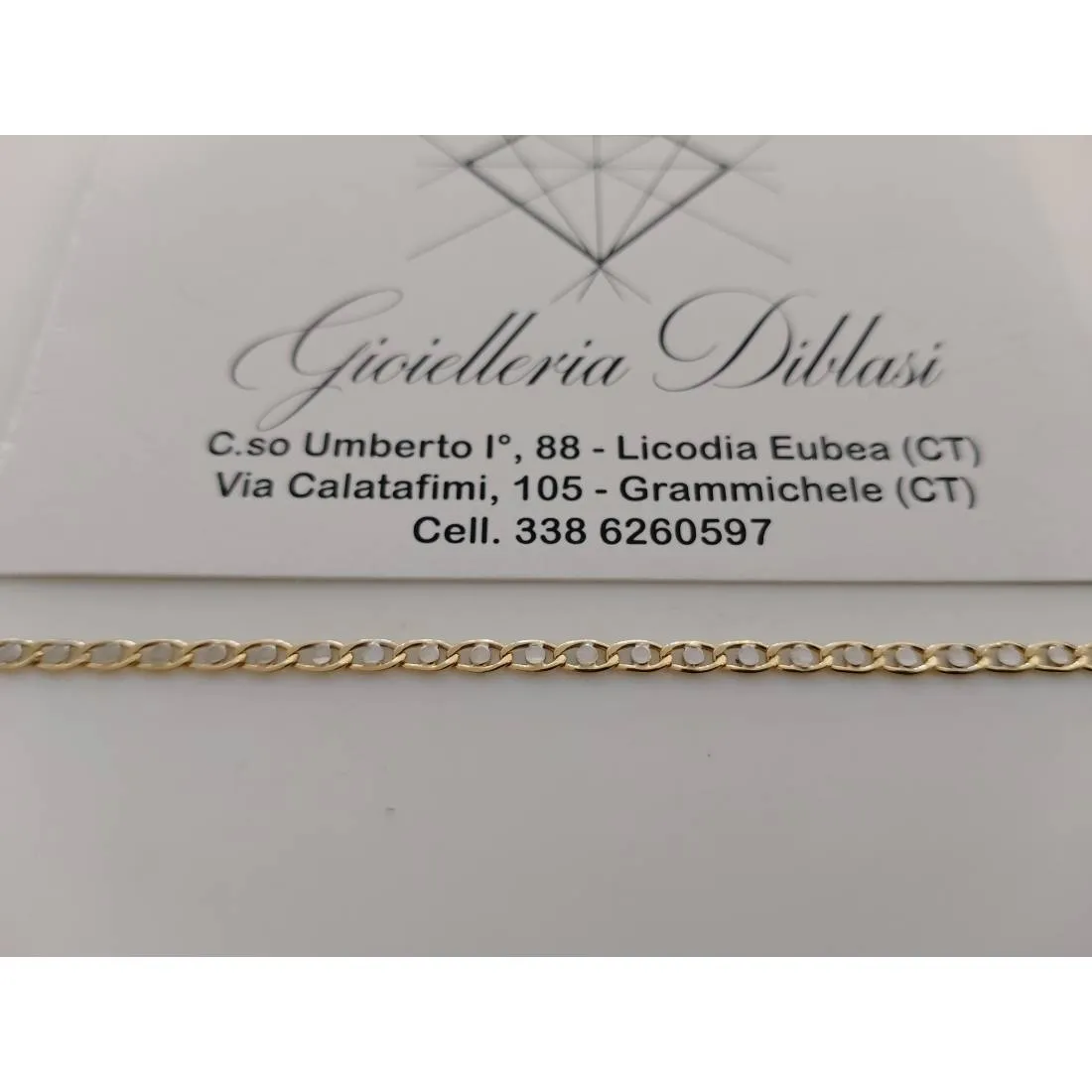 BRACCIALE ORO Maglia Lucida Piatta Bicolore GIALLO BIANCO 18 Kt 750% Uomo Donna