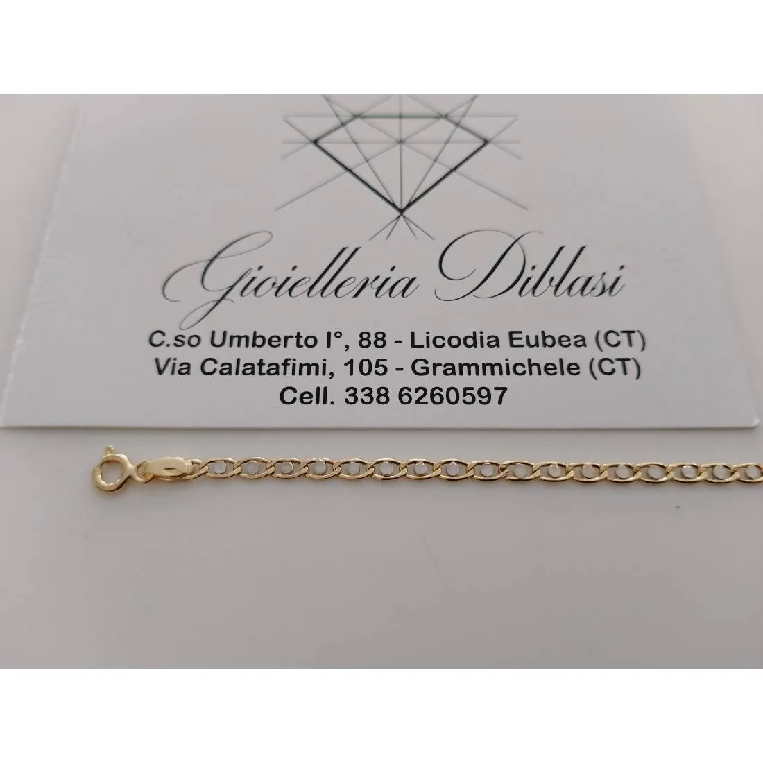 BRACCIALE ORO Maglia Lucida Piatta Bicolore GIALLO BIANCO 18 Kt 750% Uomo Donna