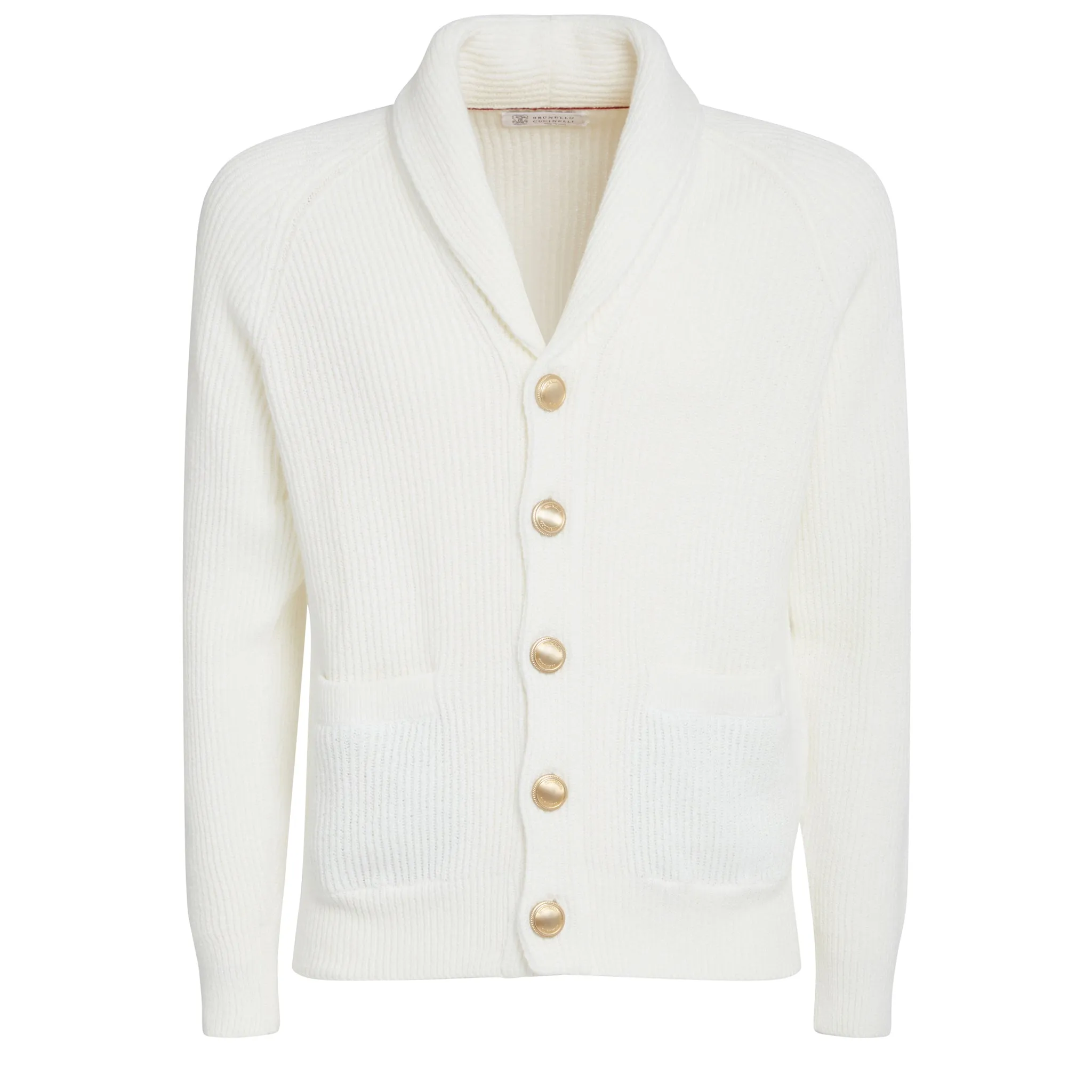 BRUNELLO CUCINELLI  Cardigan in cotone bianco