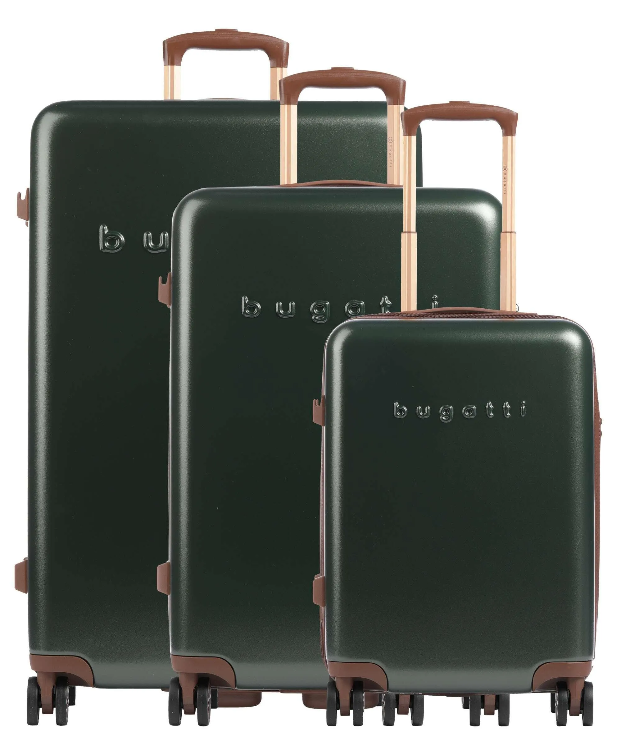  Bugatti Amelia Set valigie trolley (4 ruote) verde 3-pc.  