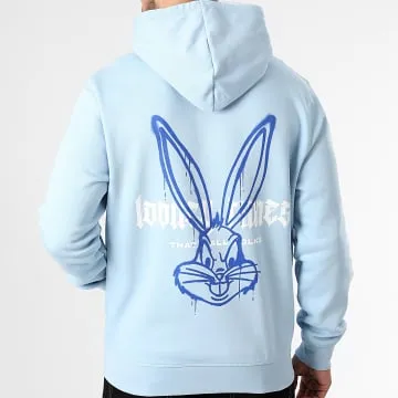 Bugs Bunny Color Spray Felpa con cappuccio blu pastello