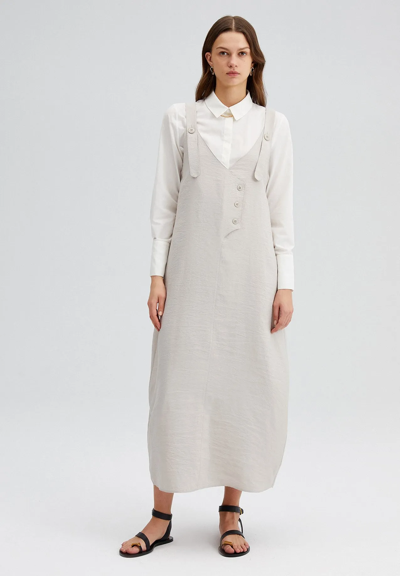 BUTTON DETAILED  - Vestito lungo