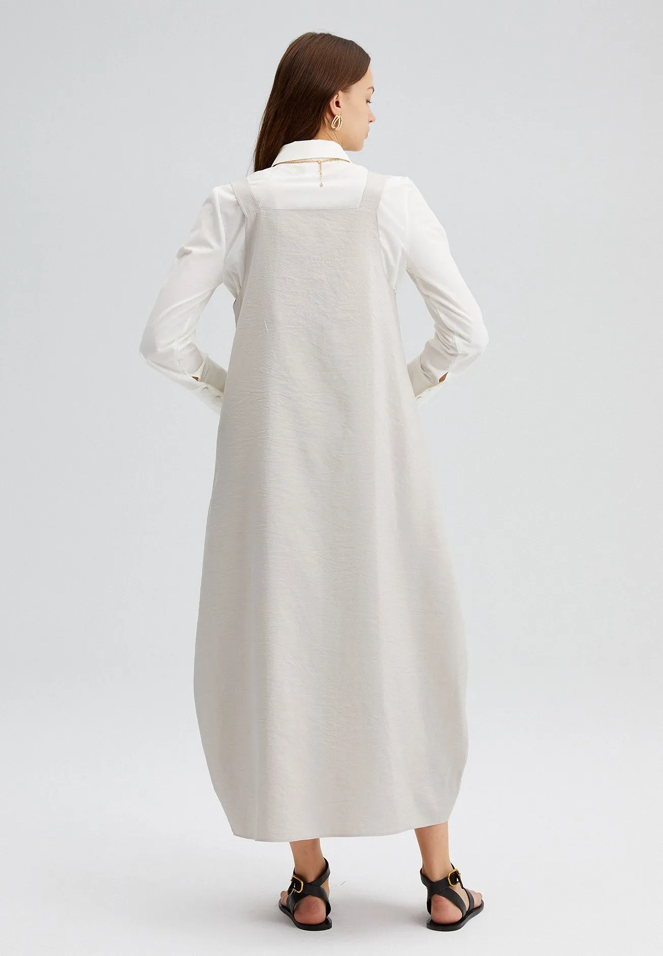 BUTTON DETAILED  - Vestito lungo