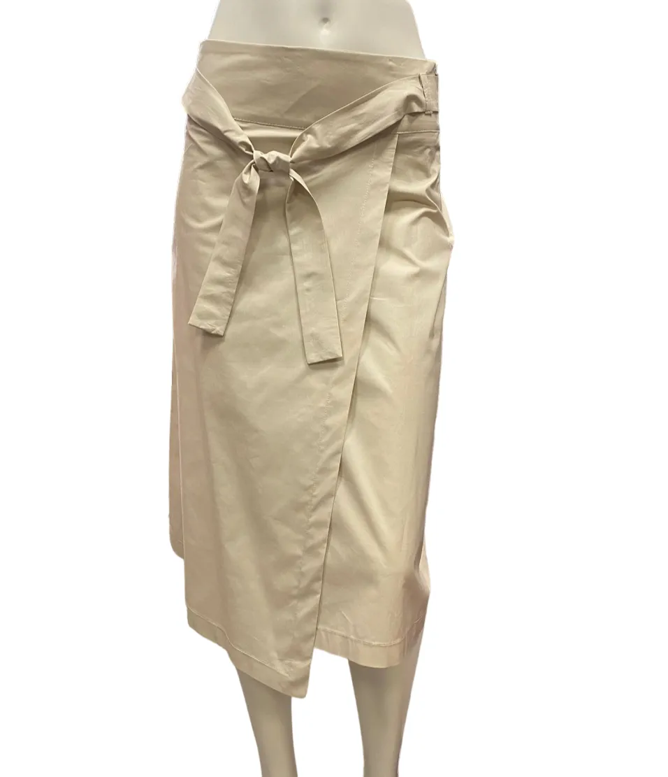 CafèNoir Wrap skirt with sash C7JC0103 M013 beige