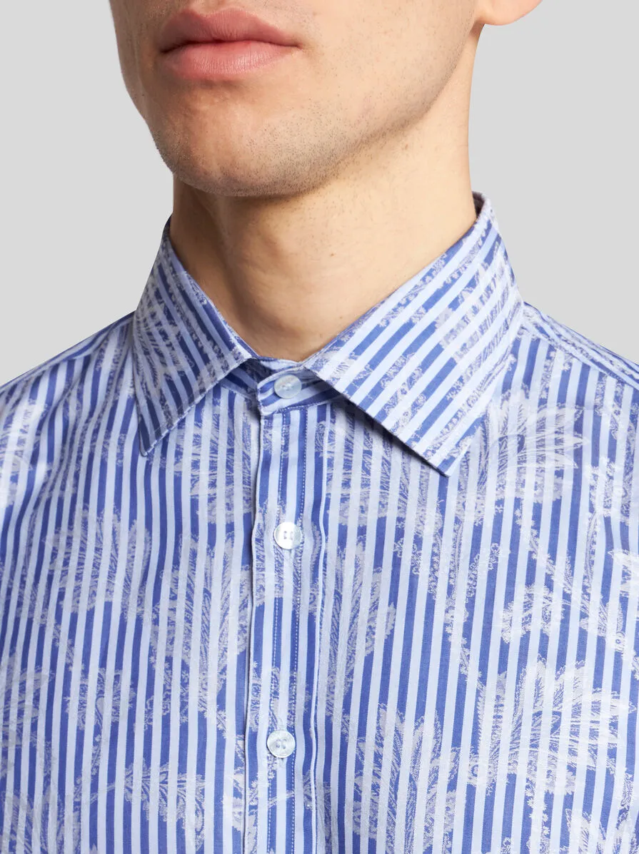CAMICIA A RIGHE JACQUARD