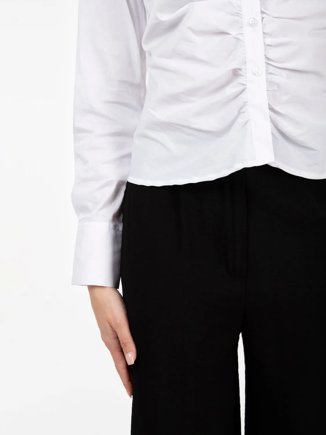 Camicia arricciata bianca
