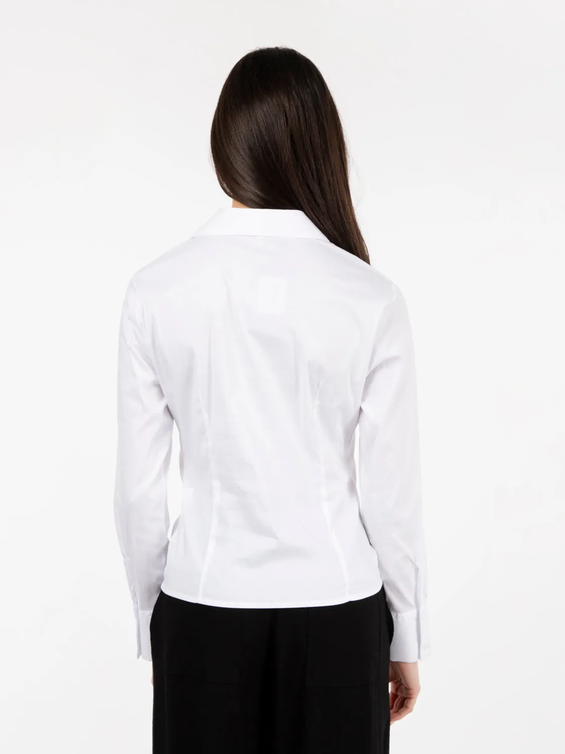 Camicia arricciata bianca