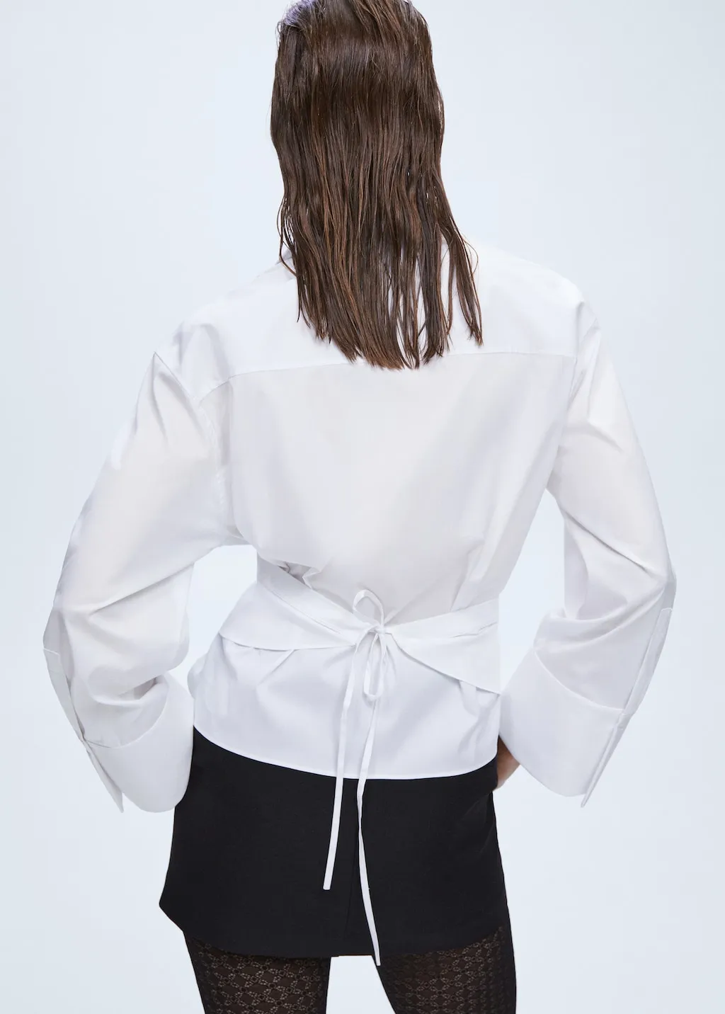 Camicia cotone incrociata